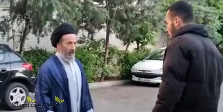 دستگیری فردی که به یک روحانی در کیاشهر سیلی زد + فیلم