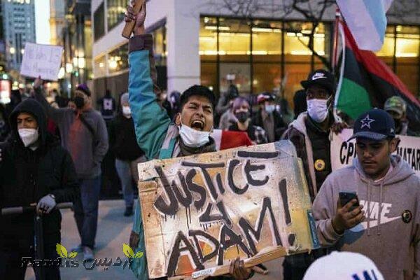 Hundreds march in Chicago, protesting police shooting of 13-year-old Adam Toledo_thumbnail