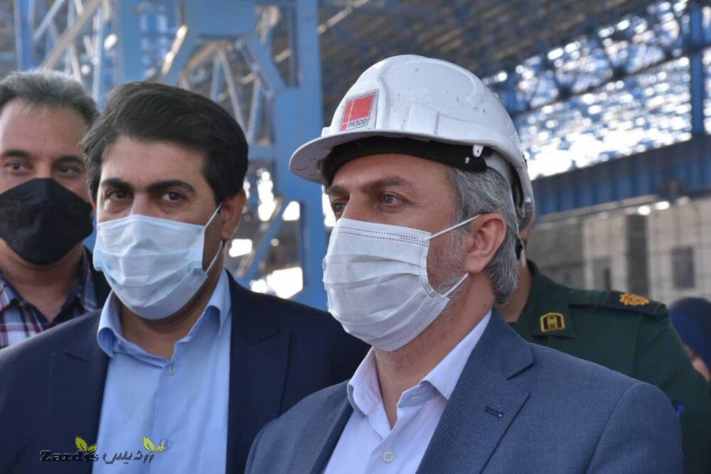 وزیر صمت از مجتمع ذوب آهن پاسارگاد بازدید کرد