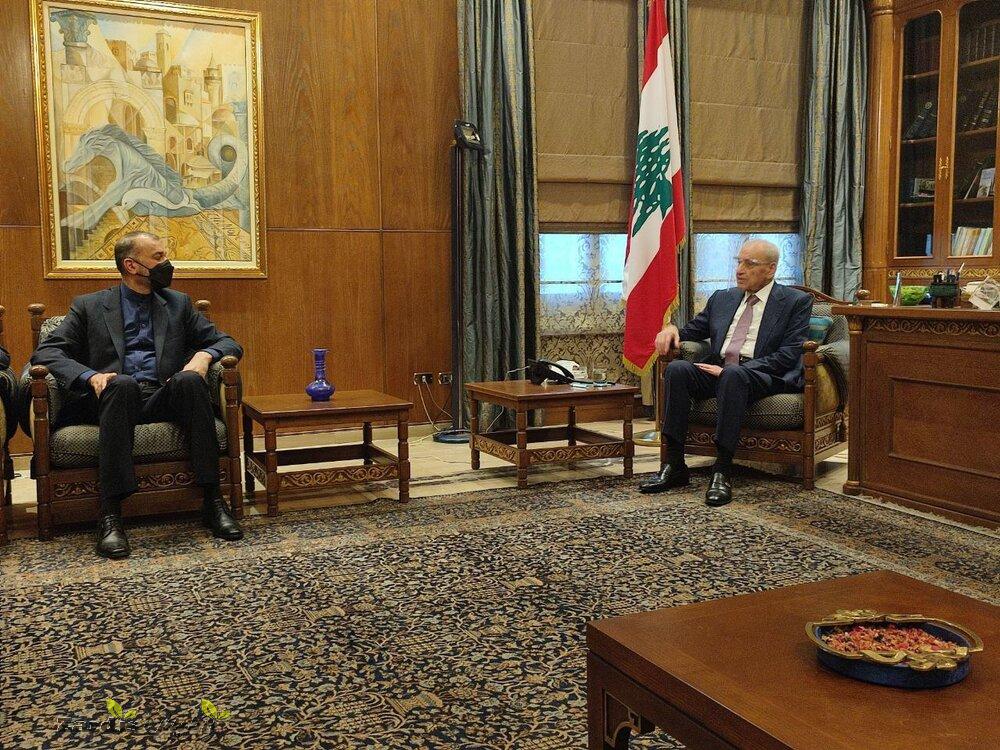 دیدار امیرعبداللهیان با رئیس مجلس نمایندگان لبنان_thumbnail