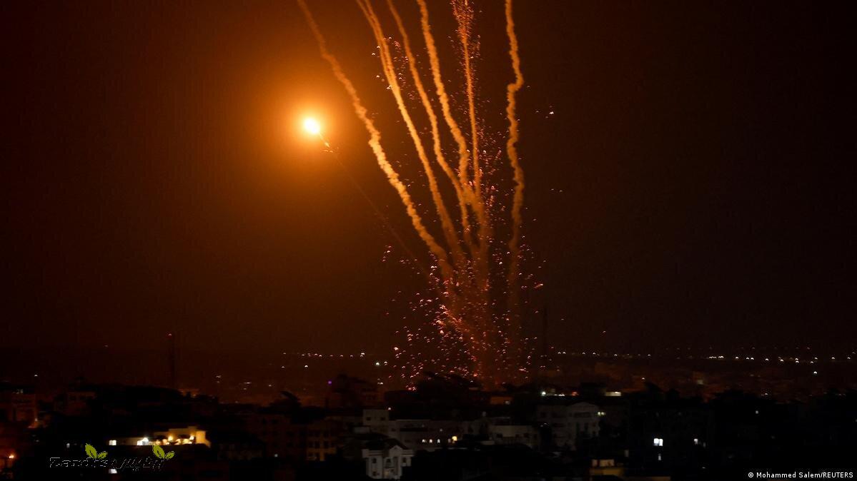 شلیک موشک از نوار غزه به سوی مناطق اشغالی فلسطین_thumbnail